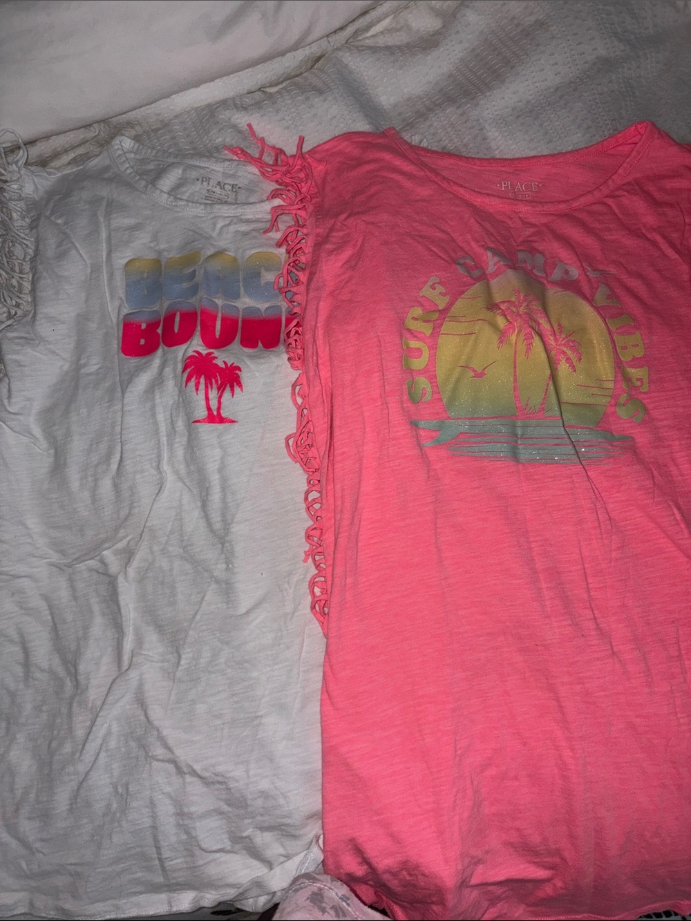 The Children's Place Girls' Pink 'Surf Sand Vibes' Graphic Top